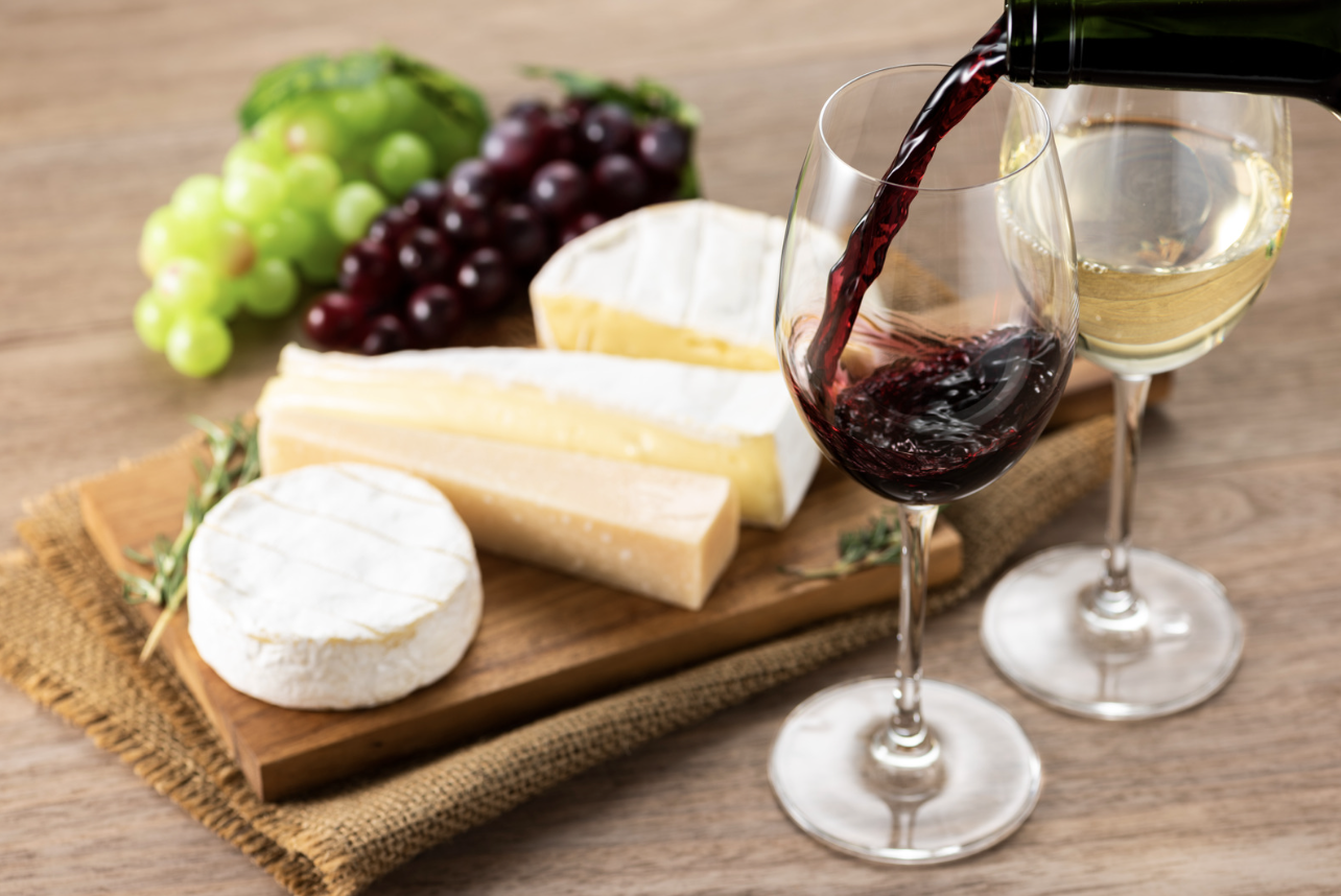 wine and cheese